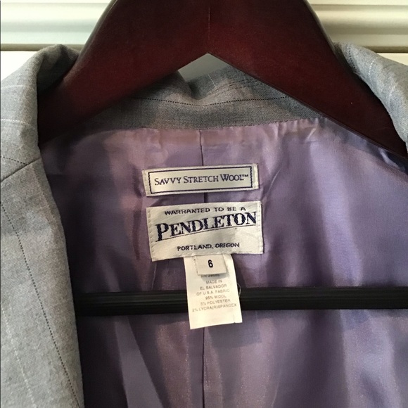 Pendleton gray suit set with lavender pinstripes - Picture 3 of 6